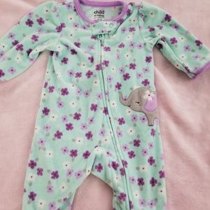 0-3 month footie pajamas